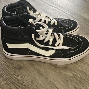 Vans Black and White High-Top Sneakers